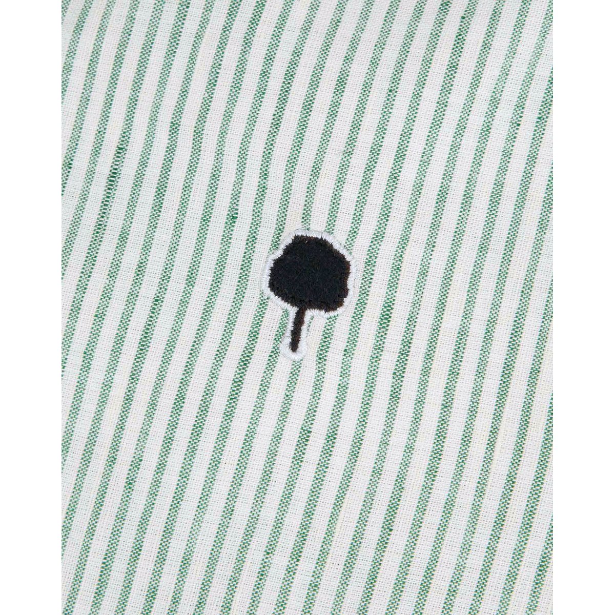 Chemise IVOY vert foncé et écru, FAGUO