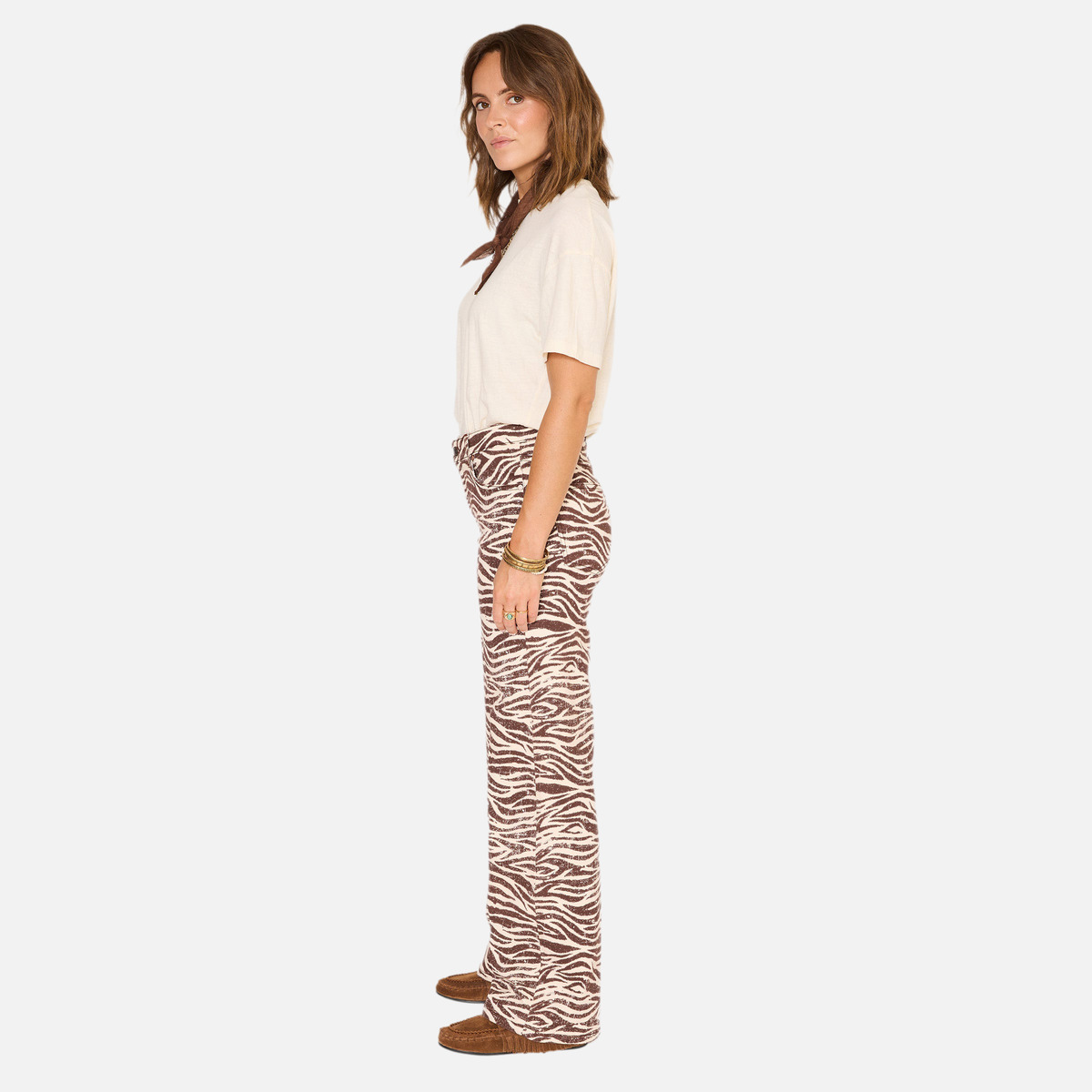 Pantalon THE JAGGER ZANZIBAR PRINT naturel, MKT STUDIO