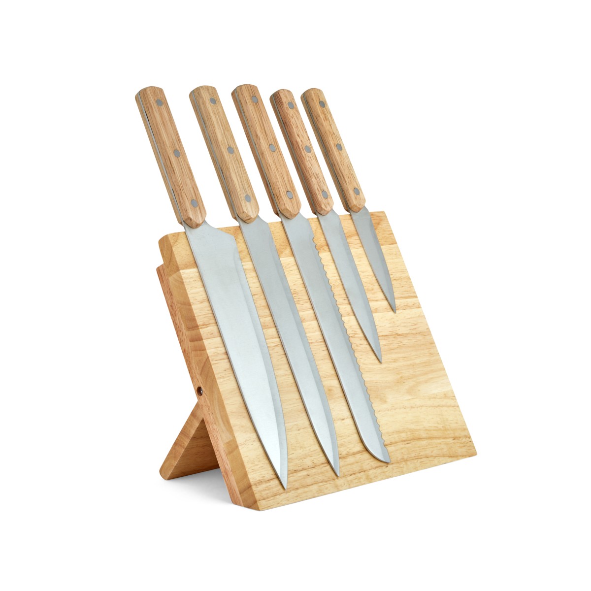 Set de 5 couteaux et support magnétique couleur unique, LIVOO
