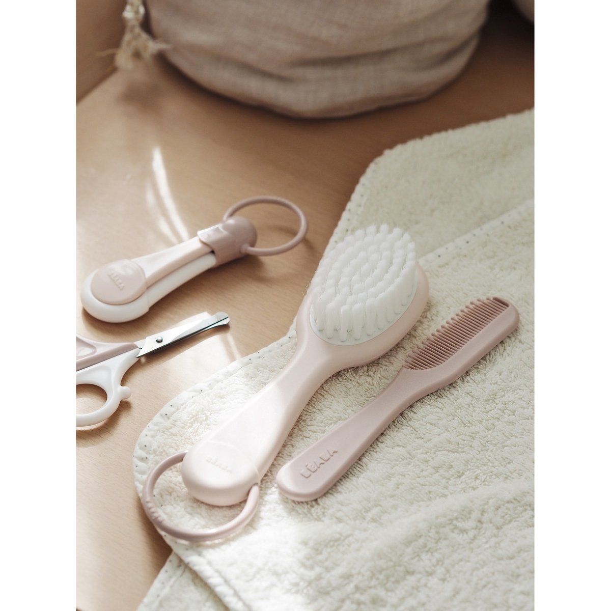 Peigne et brosse 2 en 1 rose ancienne, BEABA