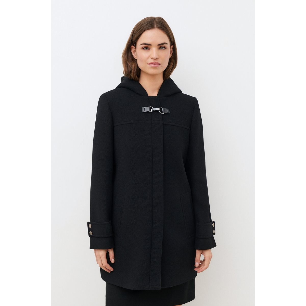 Manteau court évasé GUIMOTIN noir, CAROLL