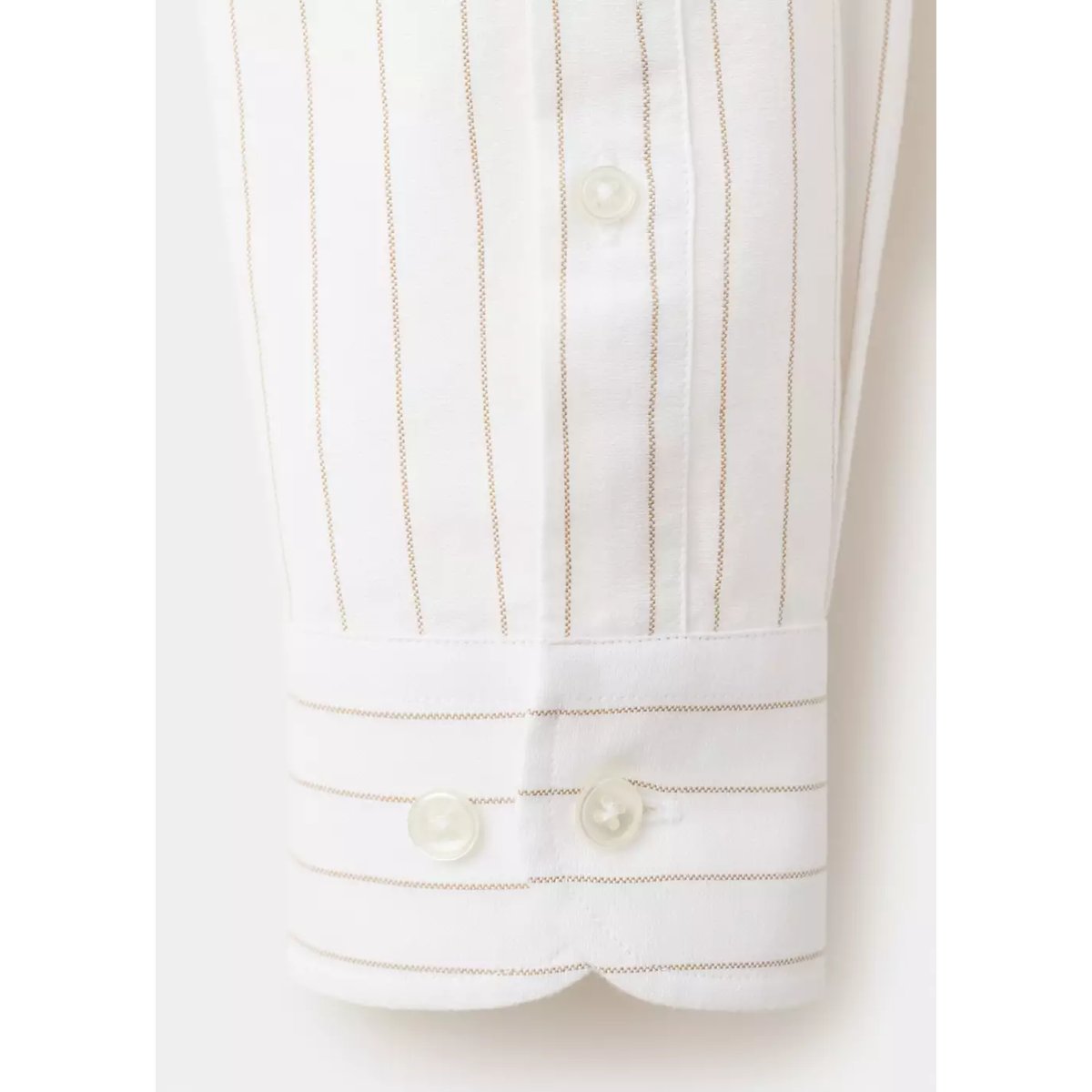 Chemise 100 % coton rayures beige, MANGO MAN