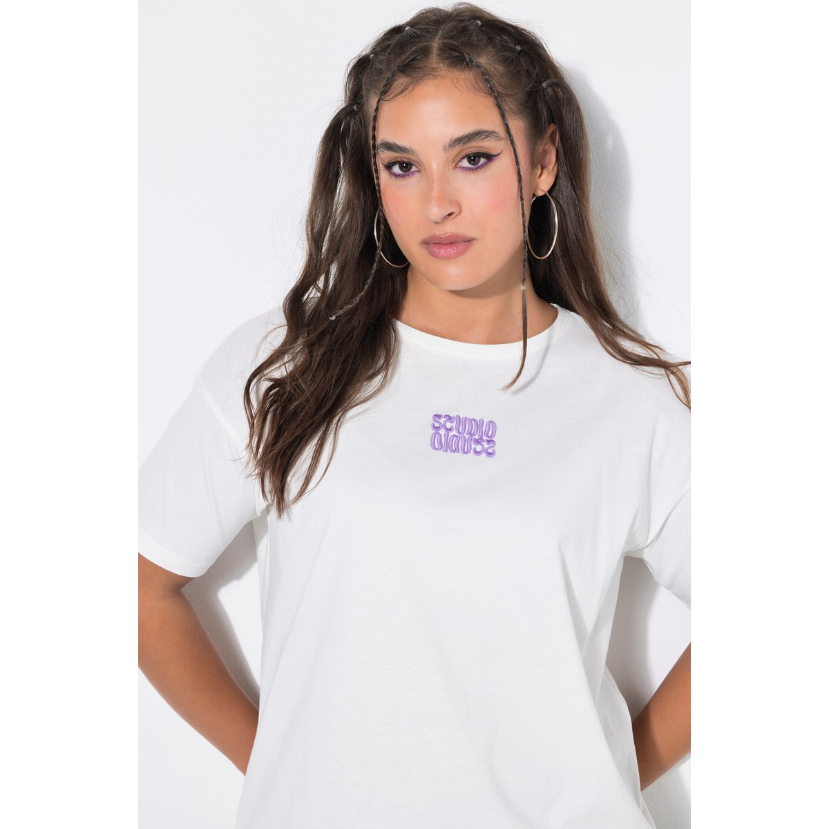 T-shirt oversize blanc cassé, STUDIO UNTOLD