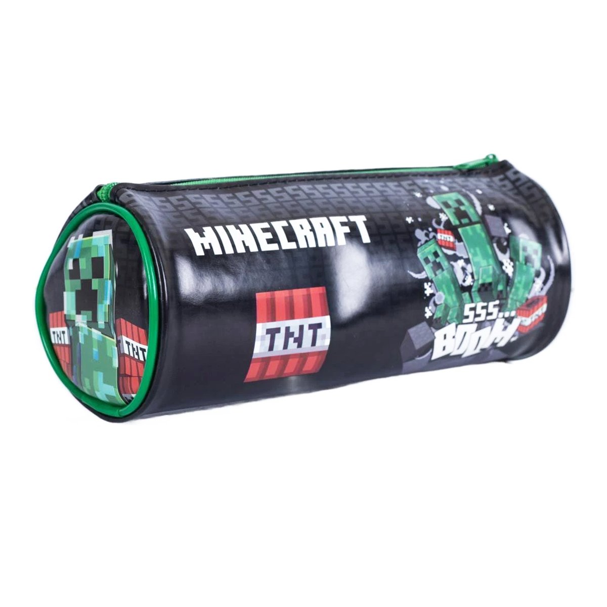 Trousse TNT BOOM noir / vert / rouge, MINECRAFT