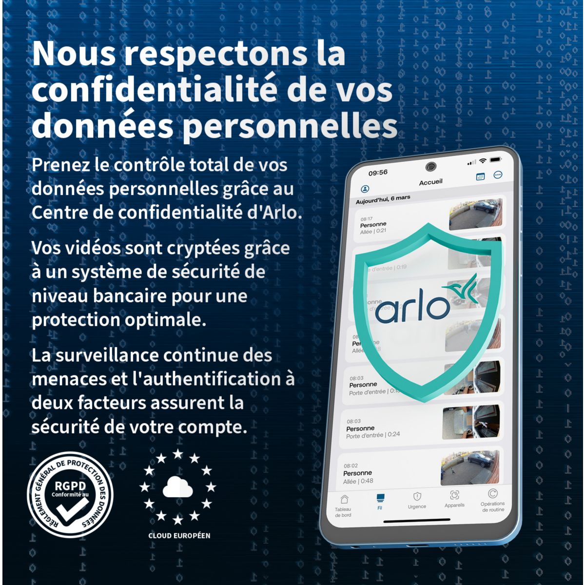 Caméra de surveillance 2 caméras extérieures Essential3 2K PTZ couleur unique, ARLO