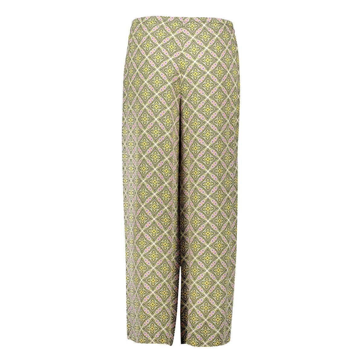 Pantalon palazzo à élastique vert/violet, CARTOON