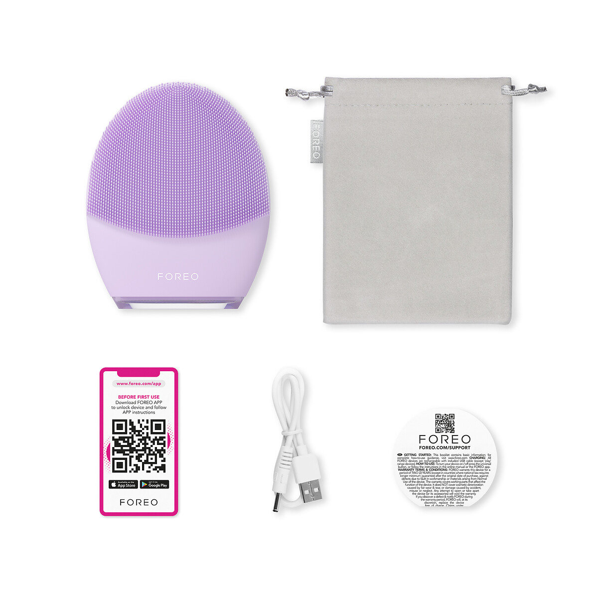 Luna 4 Sensitive Skin Facial Brush purple, FOREO