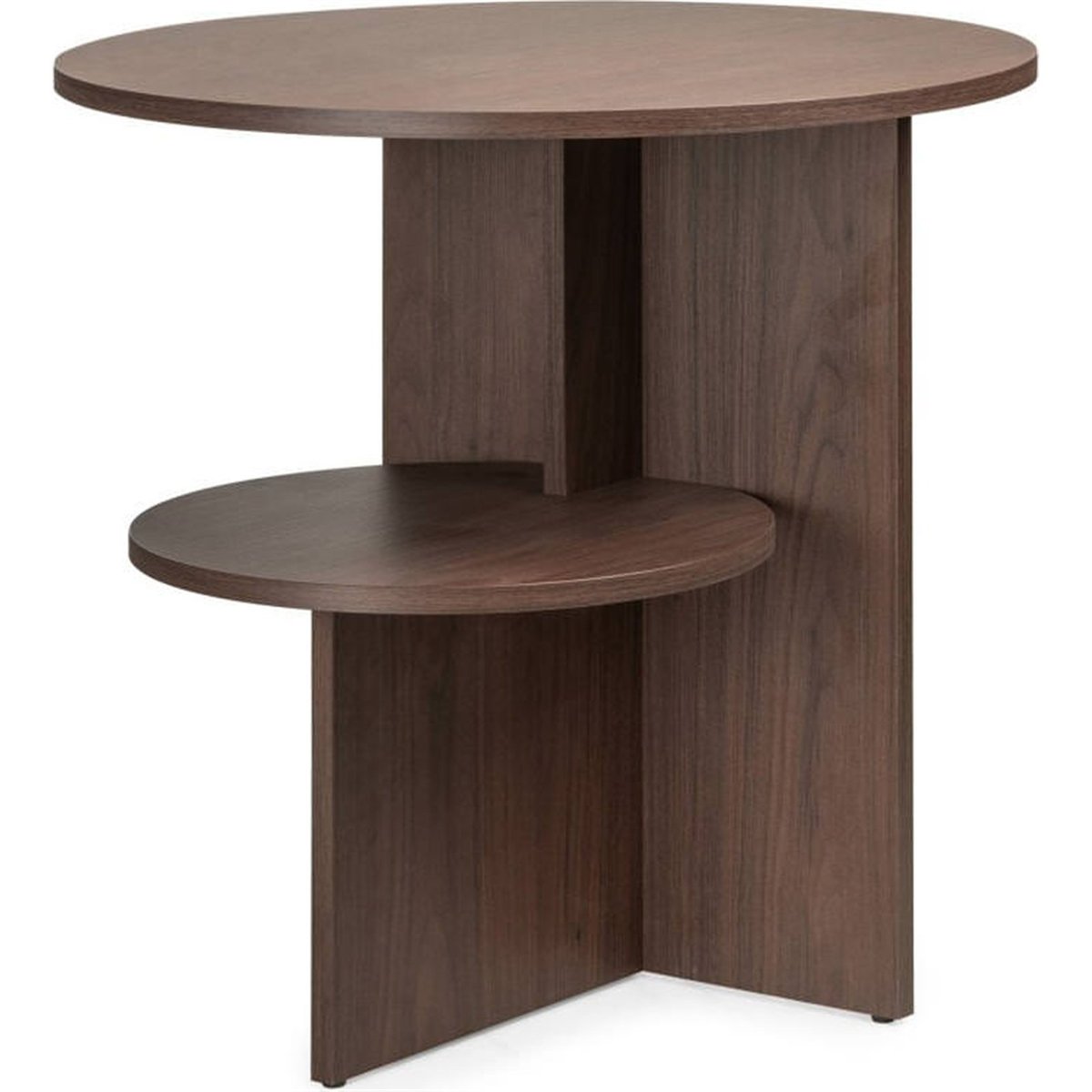 Table d'appoint ronde en bois, 2 Plateaux chêne cremona torro, RECOLLECTION