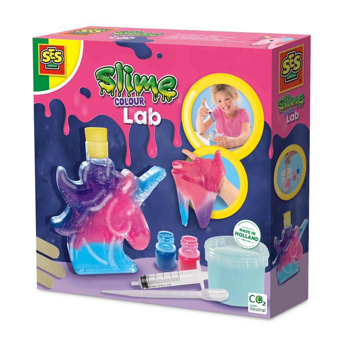 Brinquedo "Laboratório de Slime colorido - Unicórnio", SES multicolor, SES
