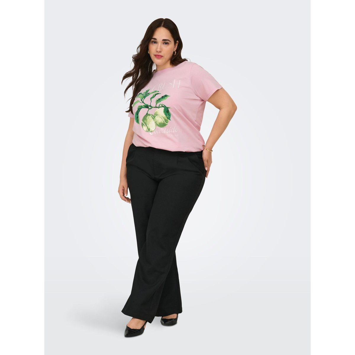 T-Shirt pale lilac, ONLY CARMAKOMA