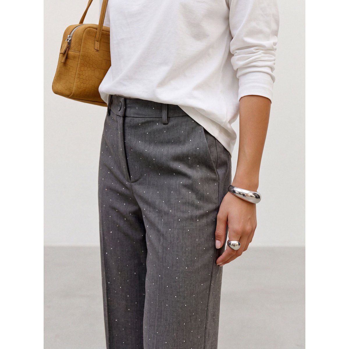 Pantalon dark grey melange 1, VERO MODA