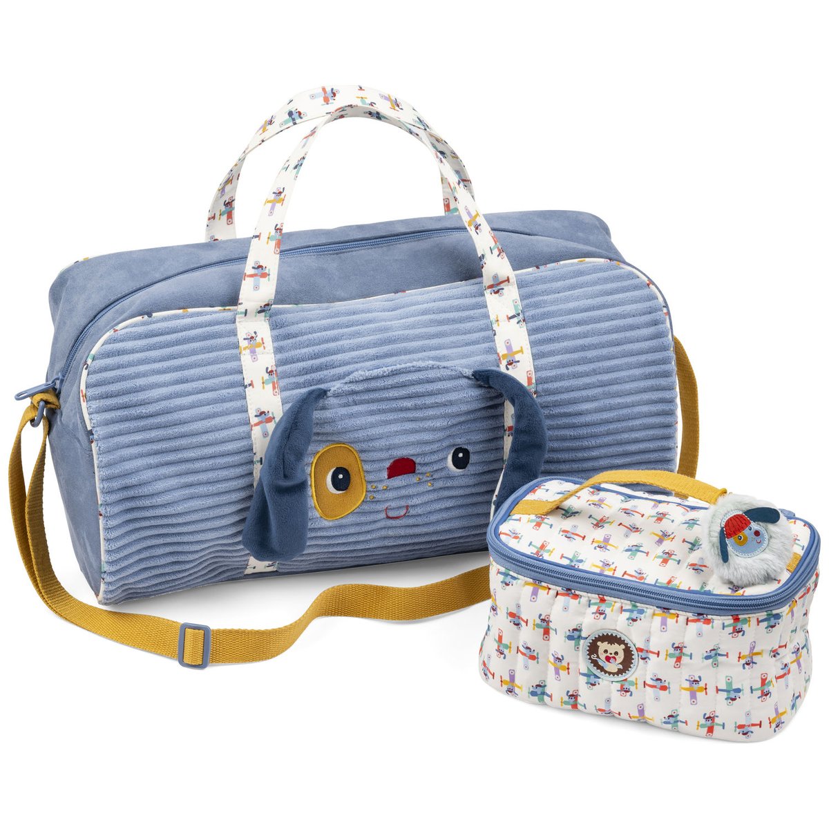 Trousse de toilette bleu, jaune, rouge, LILLIPUTIENS