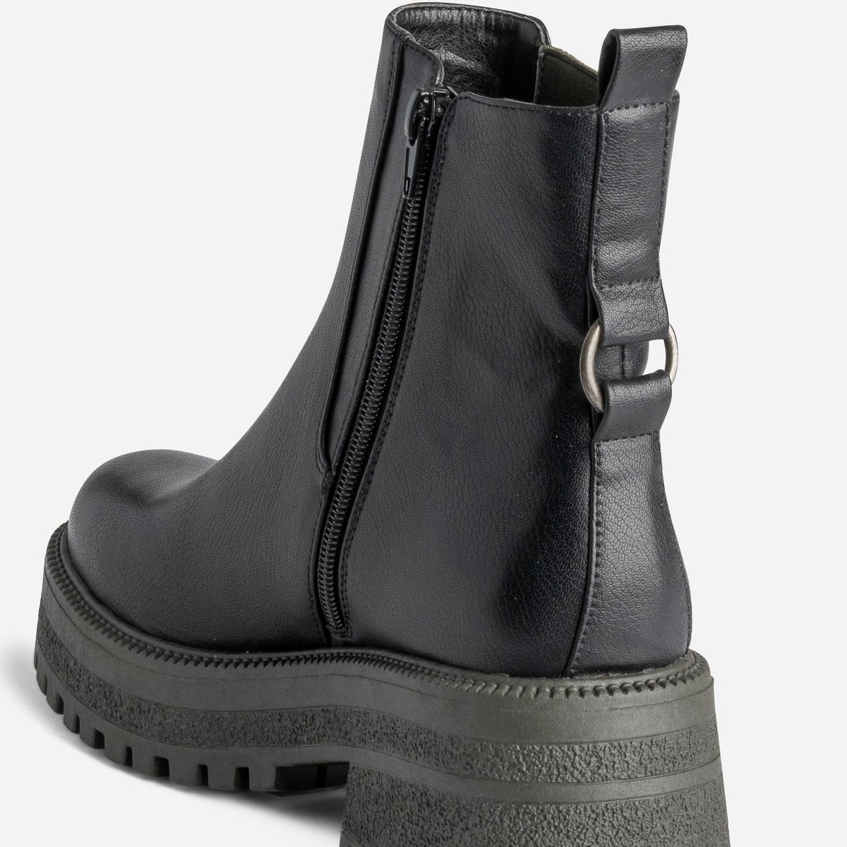 Boots ALIENOR noir/kaki, TEXTO