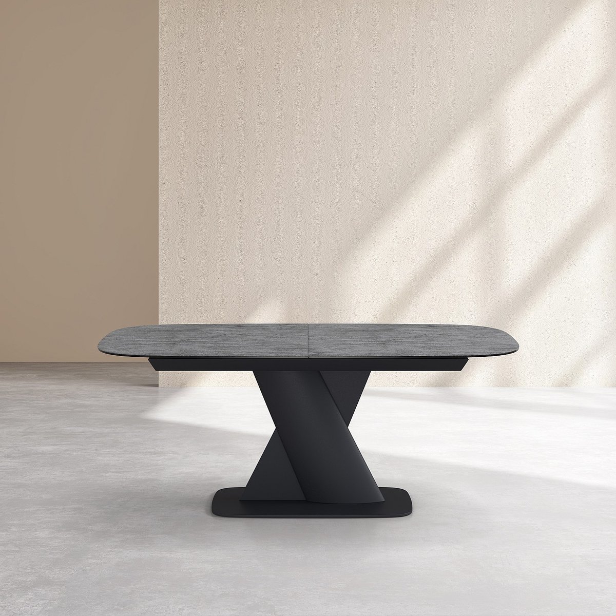 Table à manger céramique PERAMA gris anthracite, HABITAT