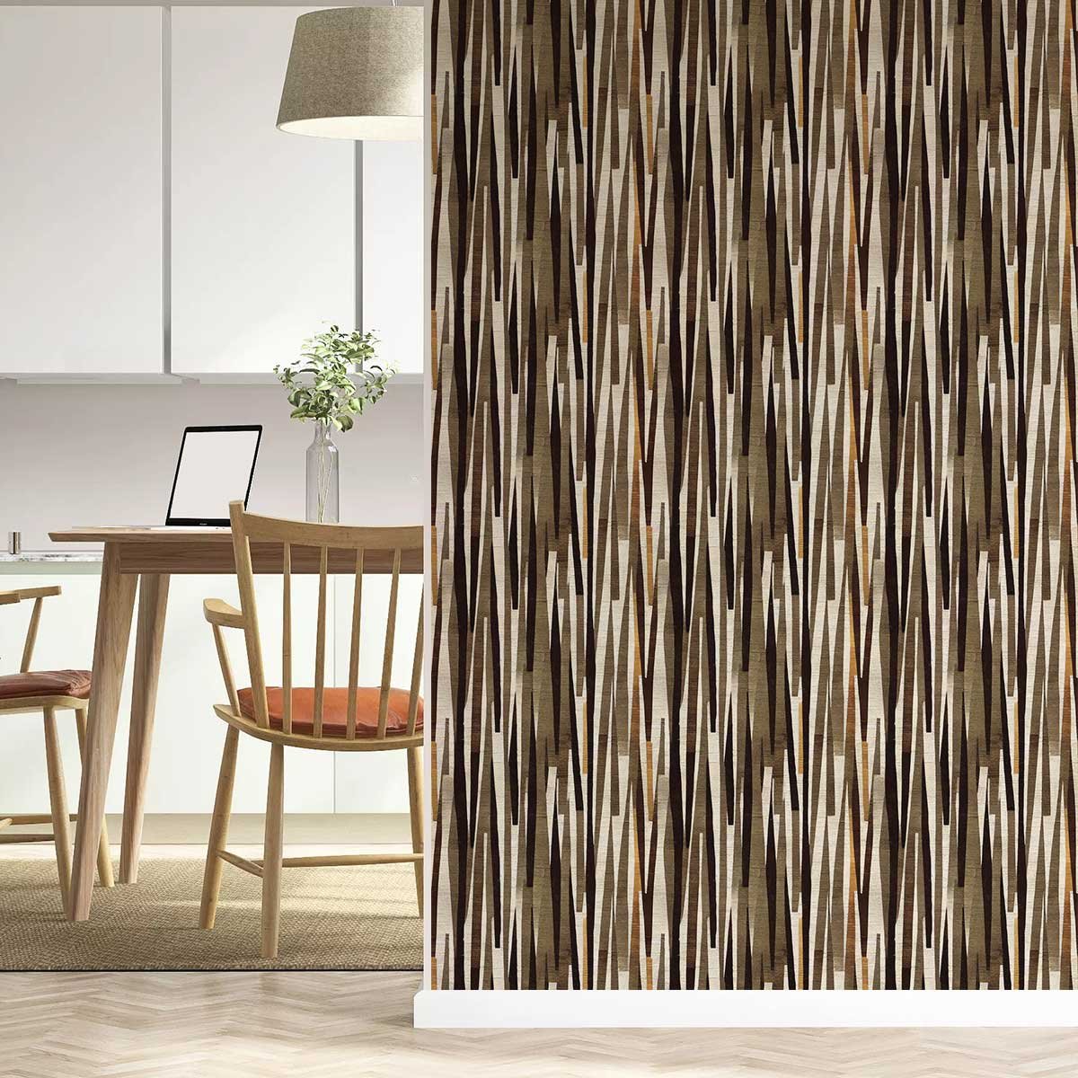 Papier peint tons années 70 intissé, HEXOA