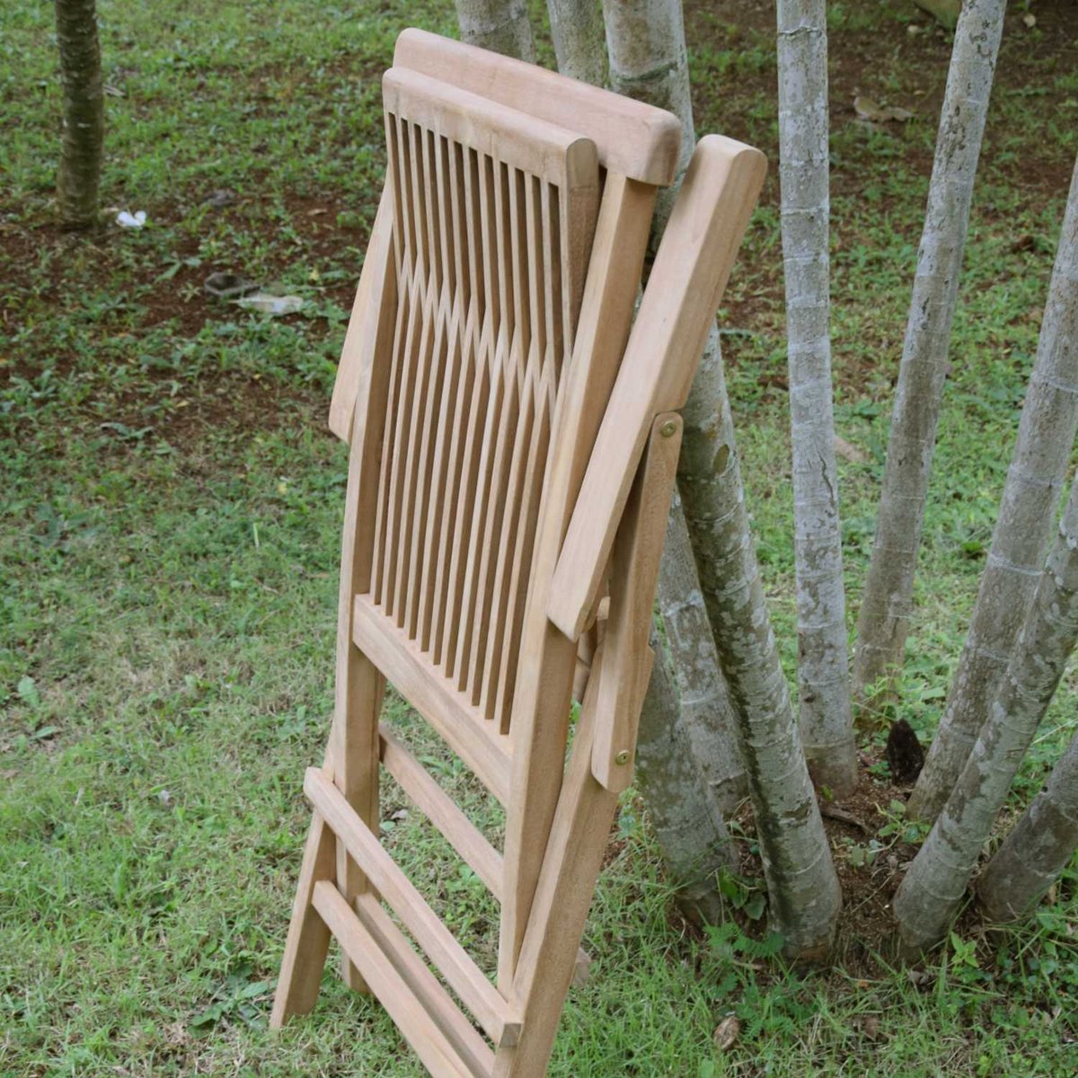 Fauteuils de jardin pliantes en teck massif (lot de 2) - JAVA naturel, TECK ATTITUDE