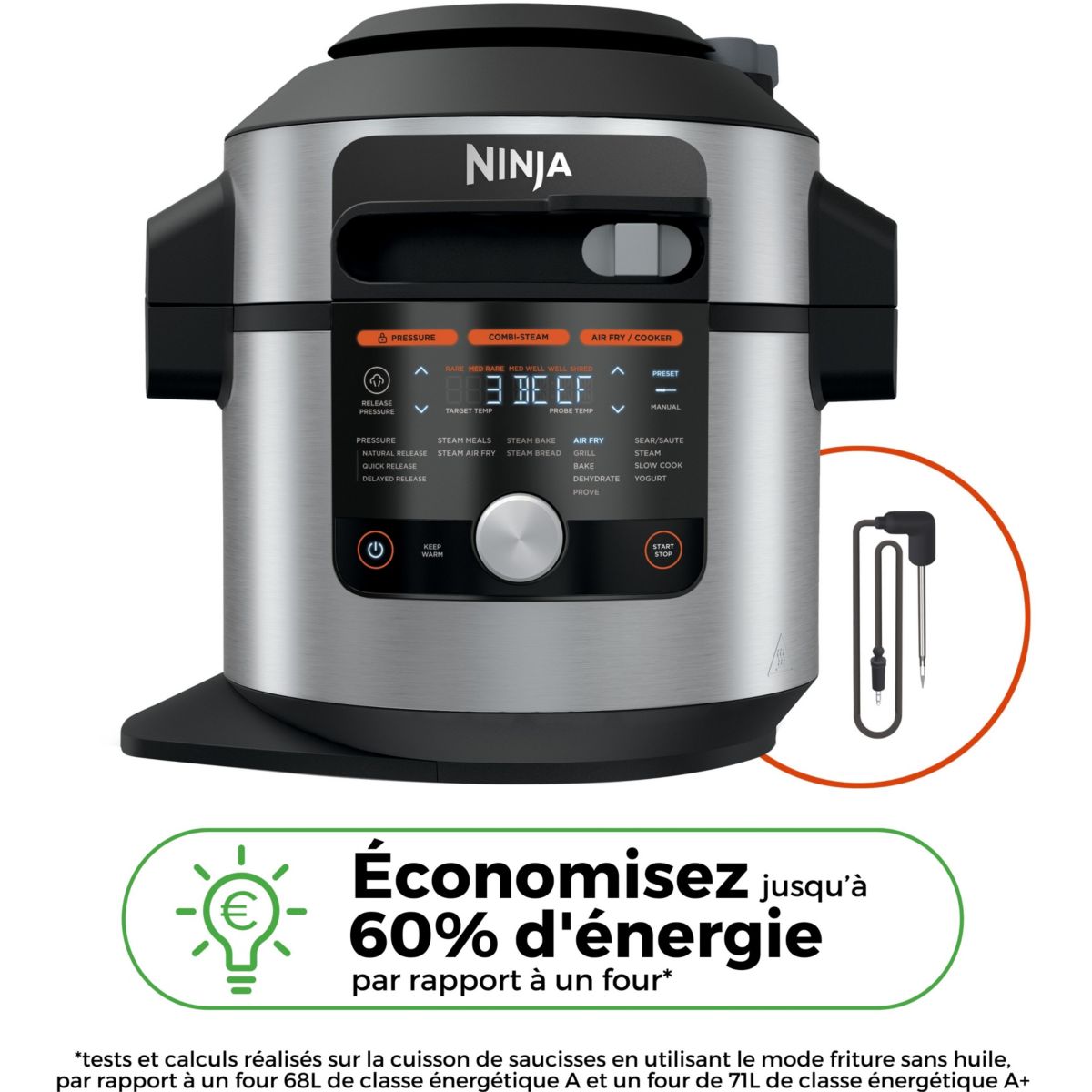 Multicuiseur Foodi Max OL750EU gris/noir 7,5 L, 14 modes de cuisson dont air fryer multicolore, NINJA