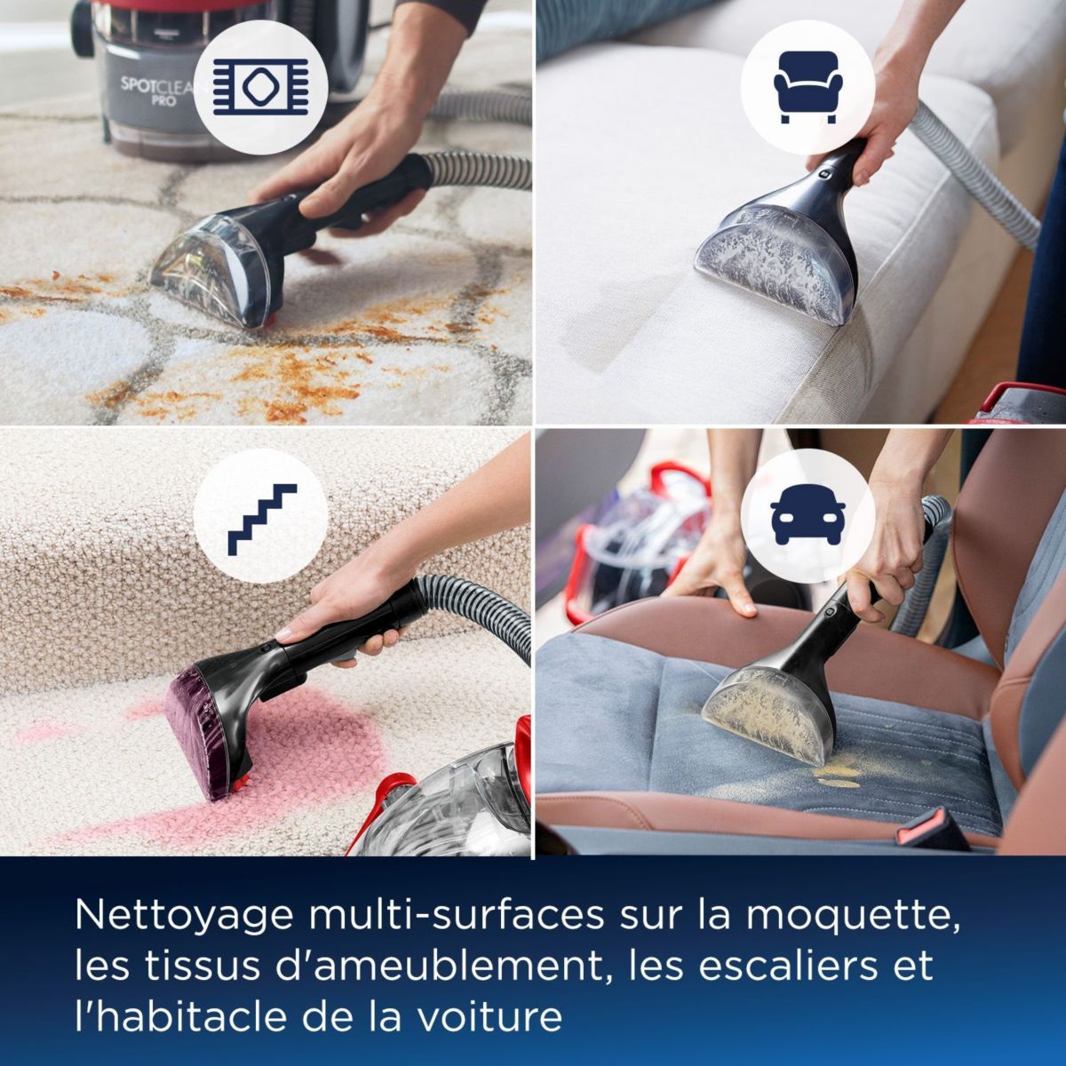 Nettoyeur détacheur SpotClean Pro Advance 1558D couleur unique, BISSELL