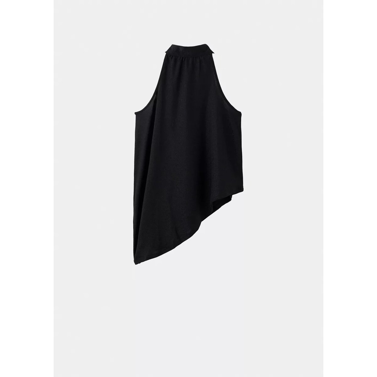 Top halter asymétrique noir, MANGO TEEN