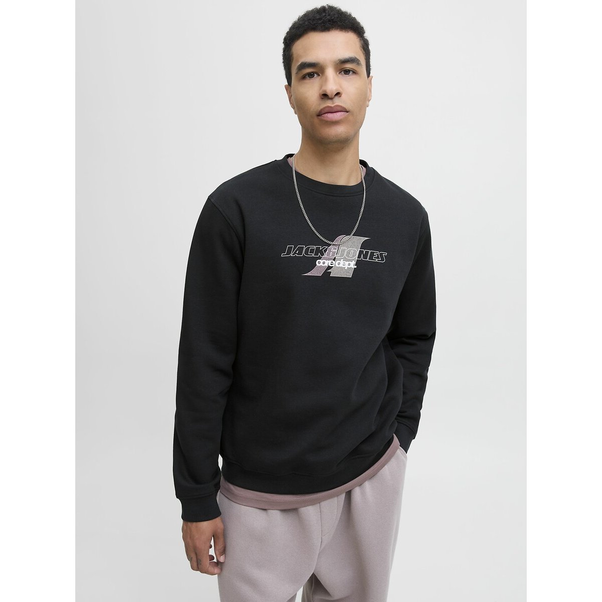 Sweat col rond noir, JACK & JONES