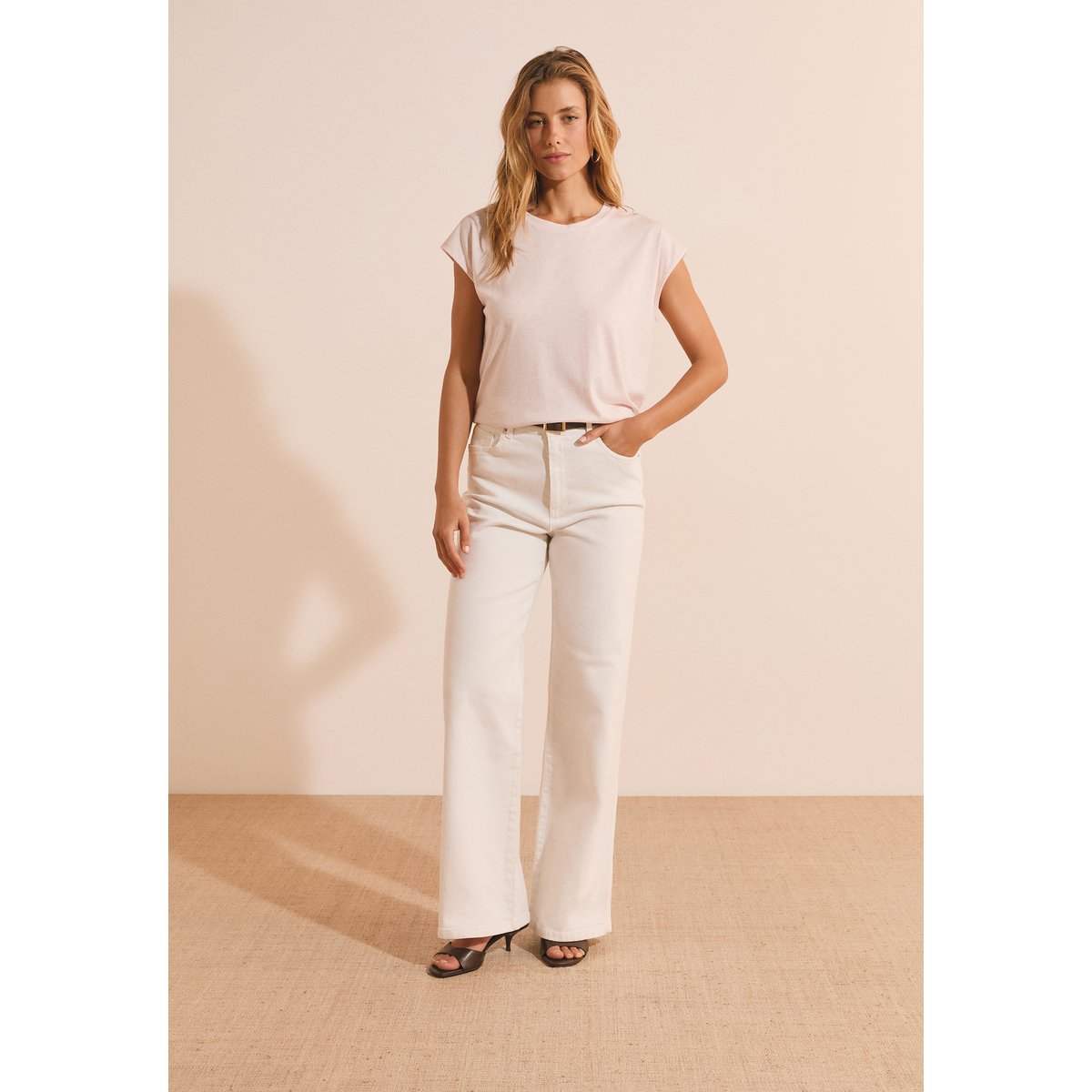 T-shirt avec coton TABORA rose poudre, ETAM