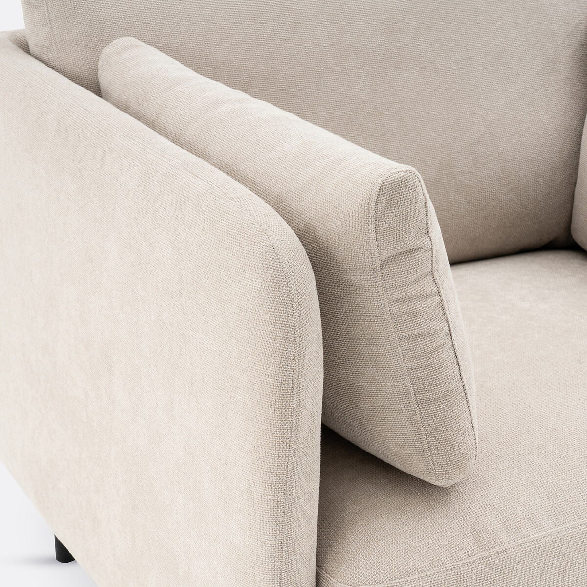 Fauteuil, en tissu texturé, VICTOR grège, LA REDOUTE INTERIEURS