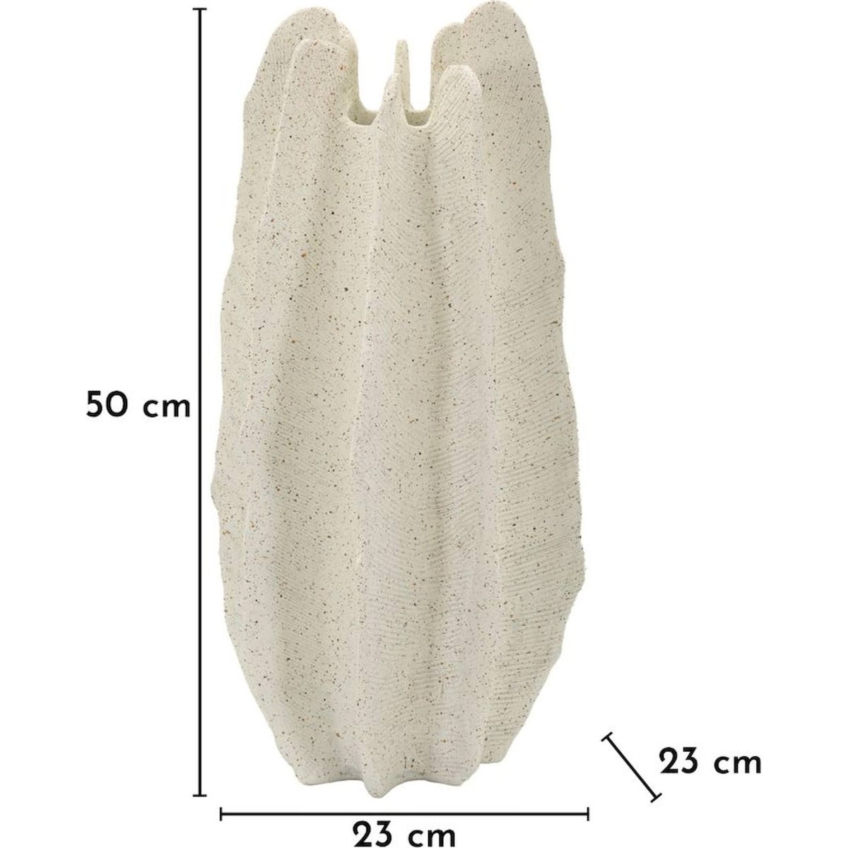 Vase sculptural relief organique MODERN beige moucheté, RECOLLECTION