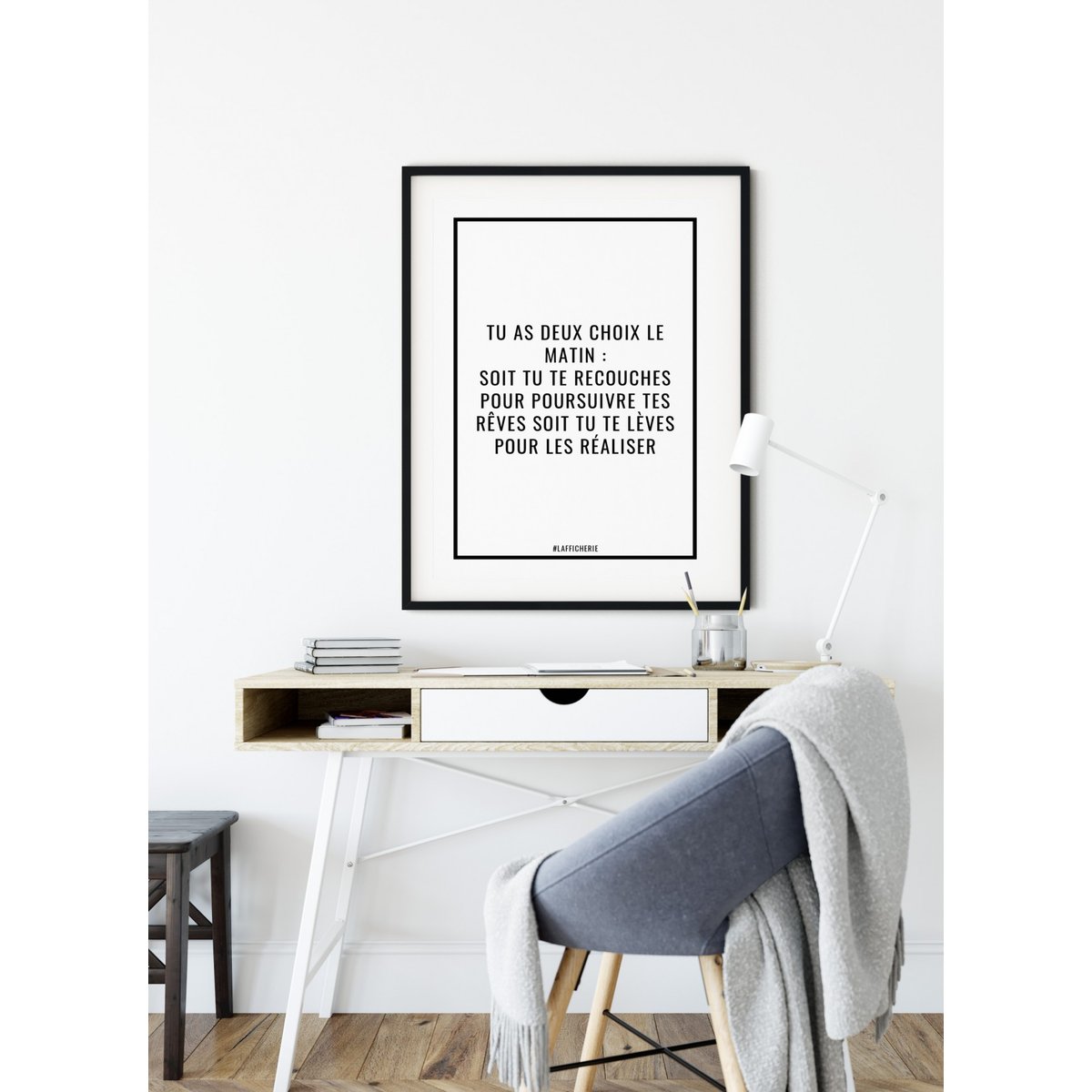 Poster Choix du matin blanc, L'AFFICHERIE