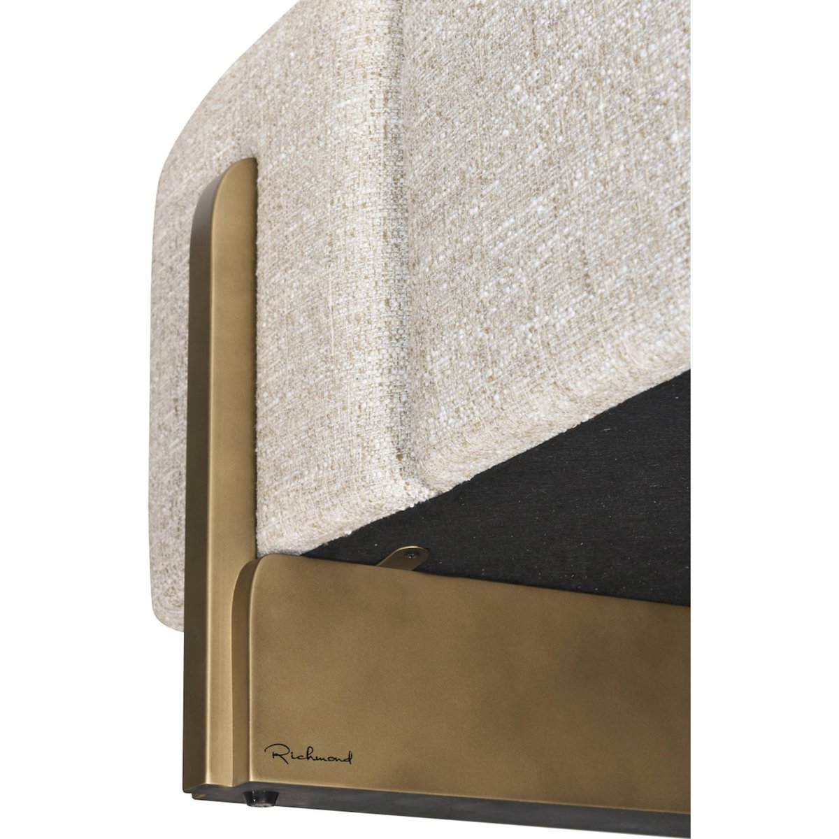 Banc en tweed crème et bronze doré, RECOLLECTION