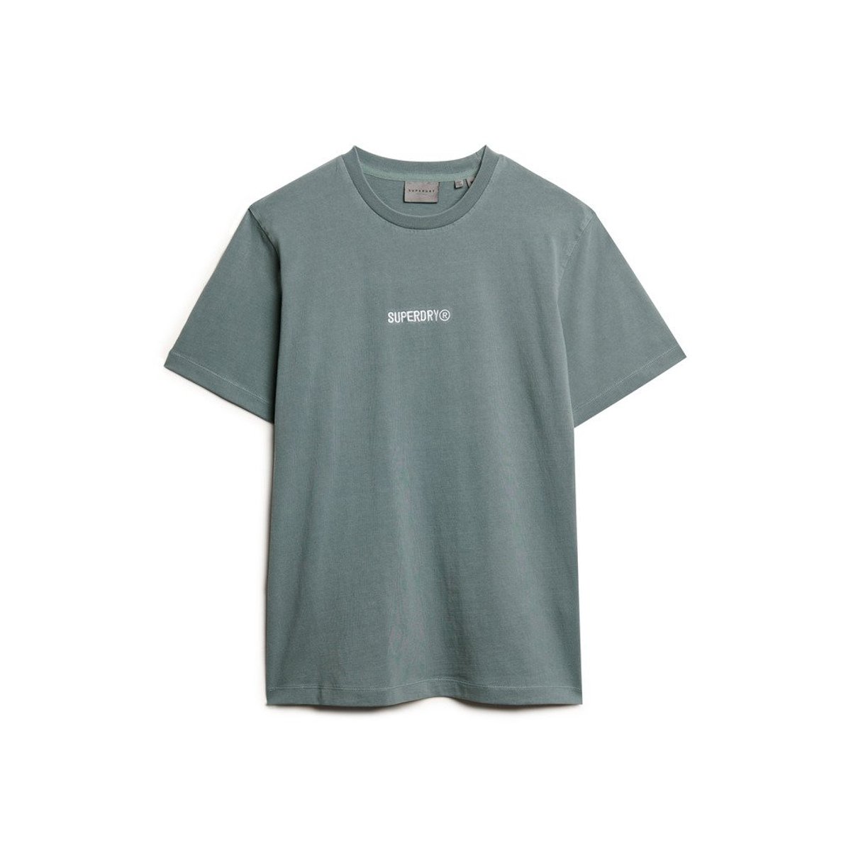 T-shirt ample Micro Logo Graphic bleu temps orageux, SUPERDRY