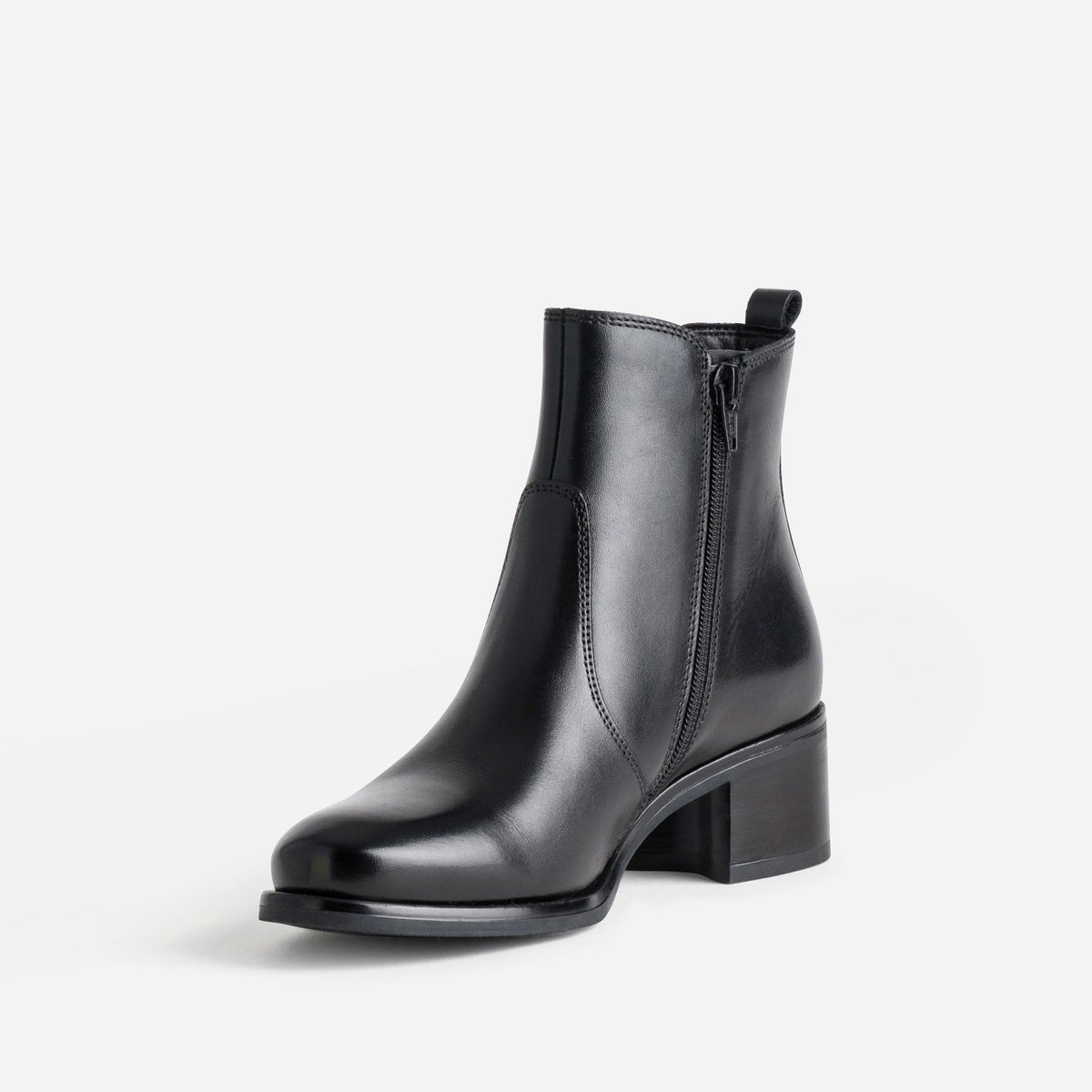 Boots À Talon en cuir NADEGE noir, ERAM