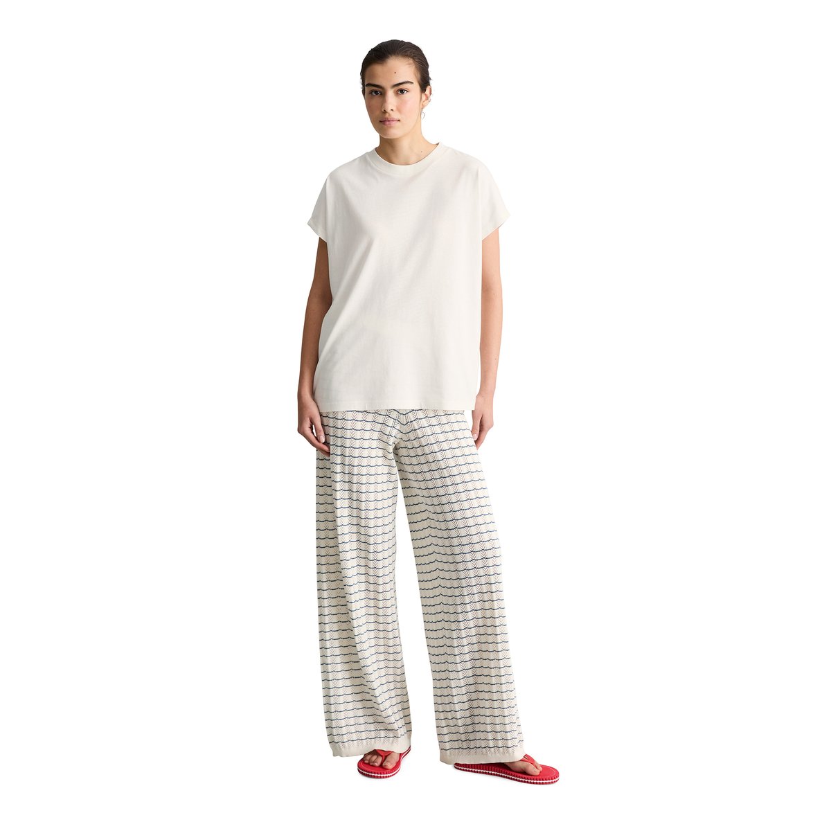 T-shirt DfC surdimensionné en coton organique blanc, MARC O’POLO DENIM