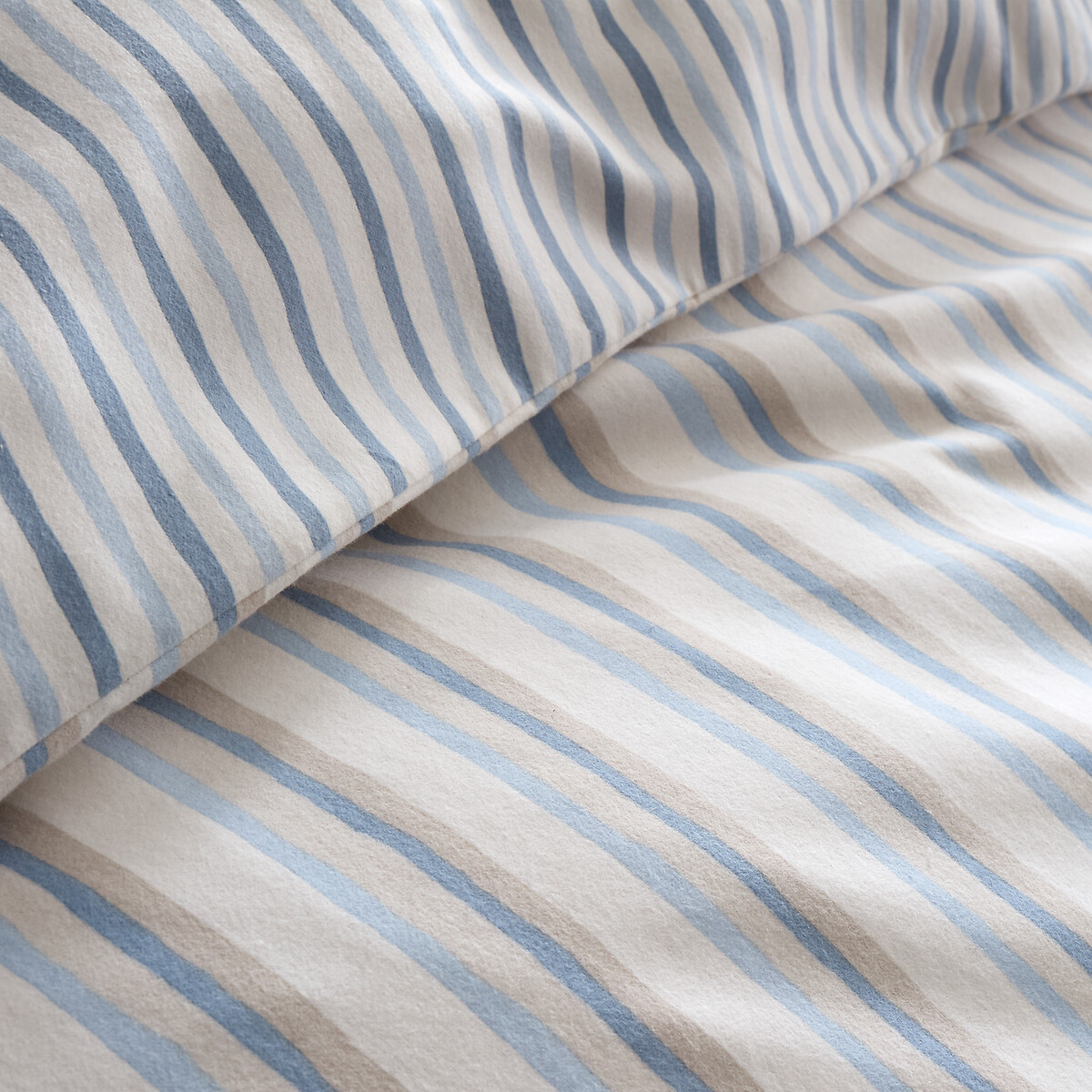 Brushed Somerset Stripe Cotton Reversible Duvet Cover Set blue, EMILY BOND