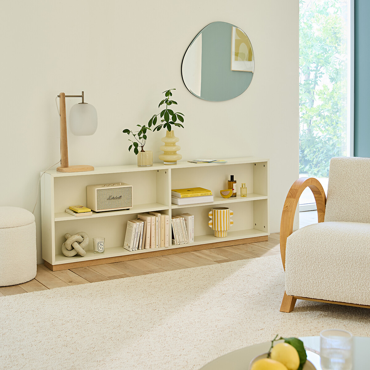 Librería, respaldo de sofá o consola, SULTAU beige , LA REDOUTE INTERIEURS