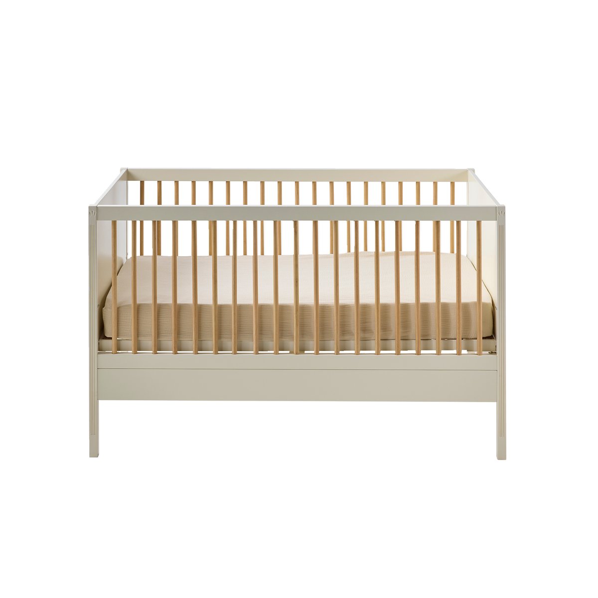 Lit Bébé évolutif 70x140cm LIGNE HERITAGE beige, VERTBAUDET