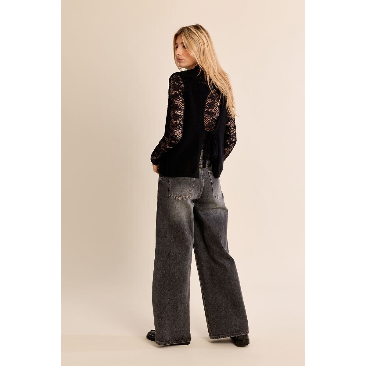 Pull sans manches col rond noir, MOLLY BRACKEN
