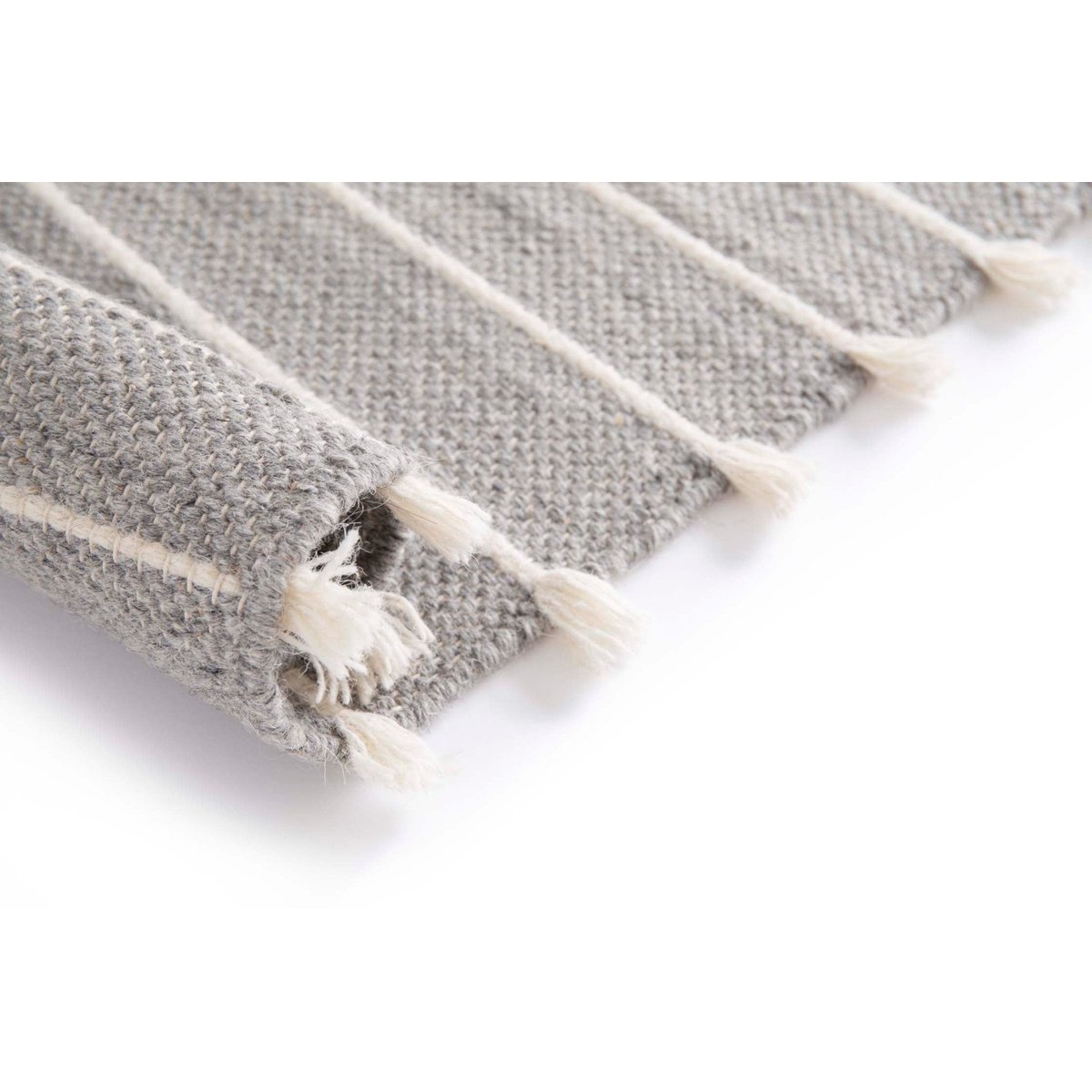 Tapis naturel 100% laine SHIRAZ gris minéral, AFK LIVING