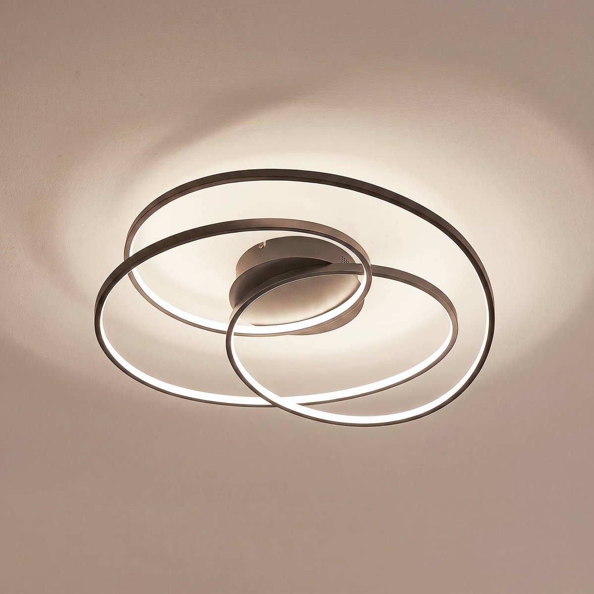 Plafonnier moderneLED, Kateryna noir mat, LINDBY