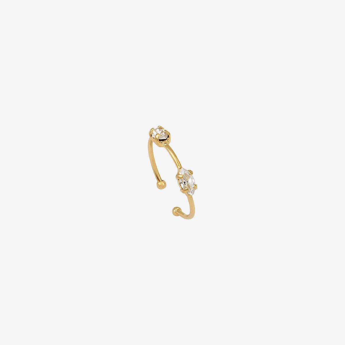 Bague double divine crystal blanc, CAROLINE NAJMAN