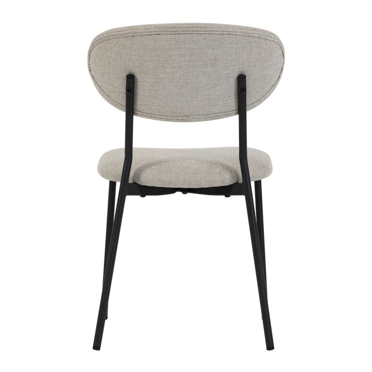 Chaise repas en tissu gris fonce beige, ZAGO