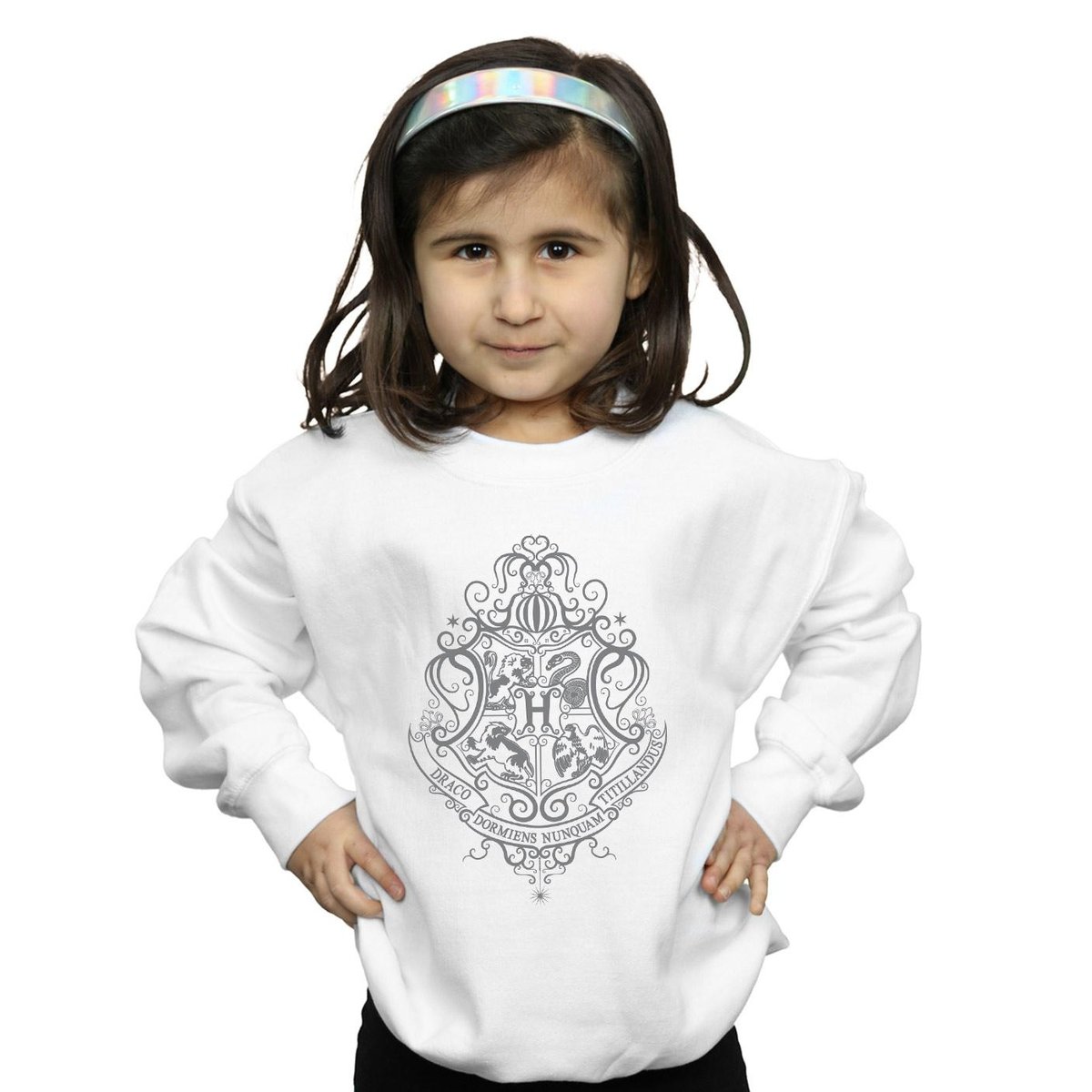 Sweat HOGWARTS DRACO DORMIENS blanc, HARRY POTTER