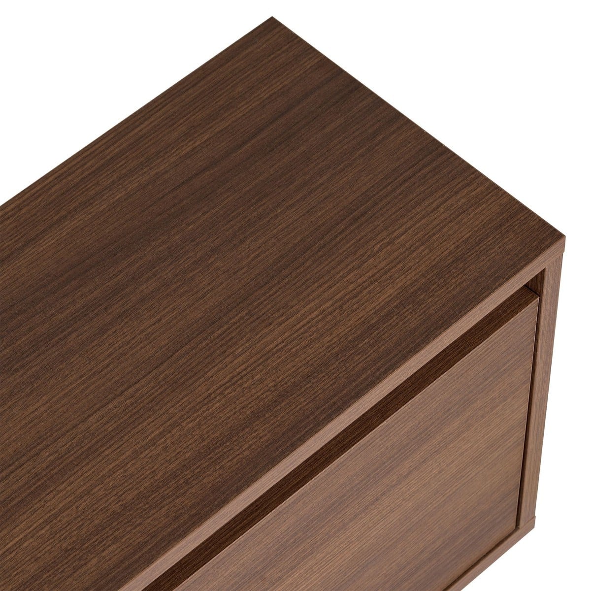 Meuble TV 3 abattants 1 niche - LUME noyer, CALICOSY