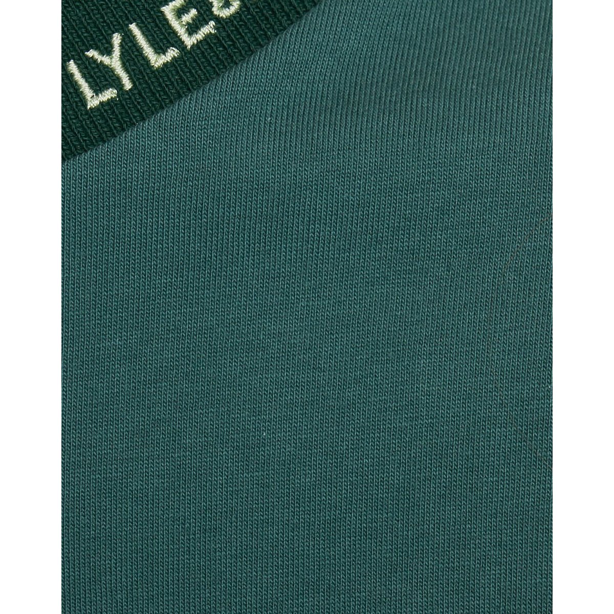 T-shirt à liserés contrastés logo au col vert everglade, LYLE & SCOTT