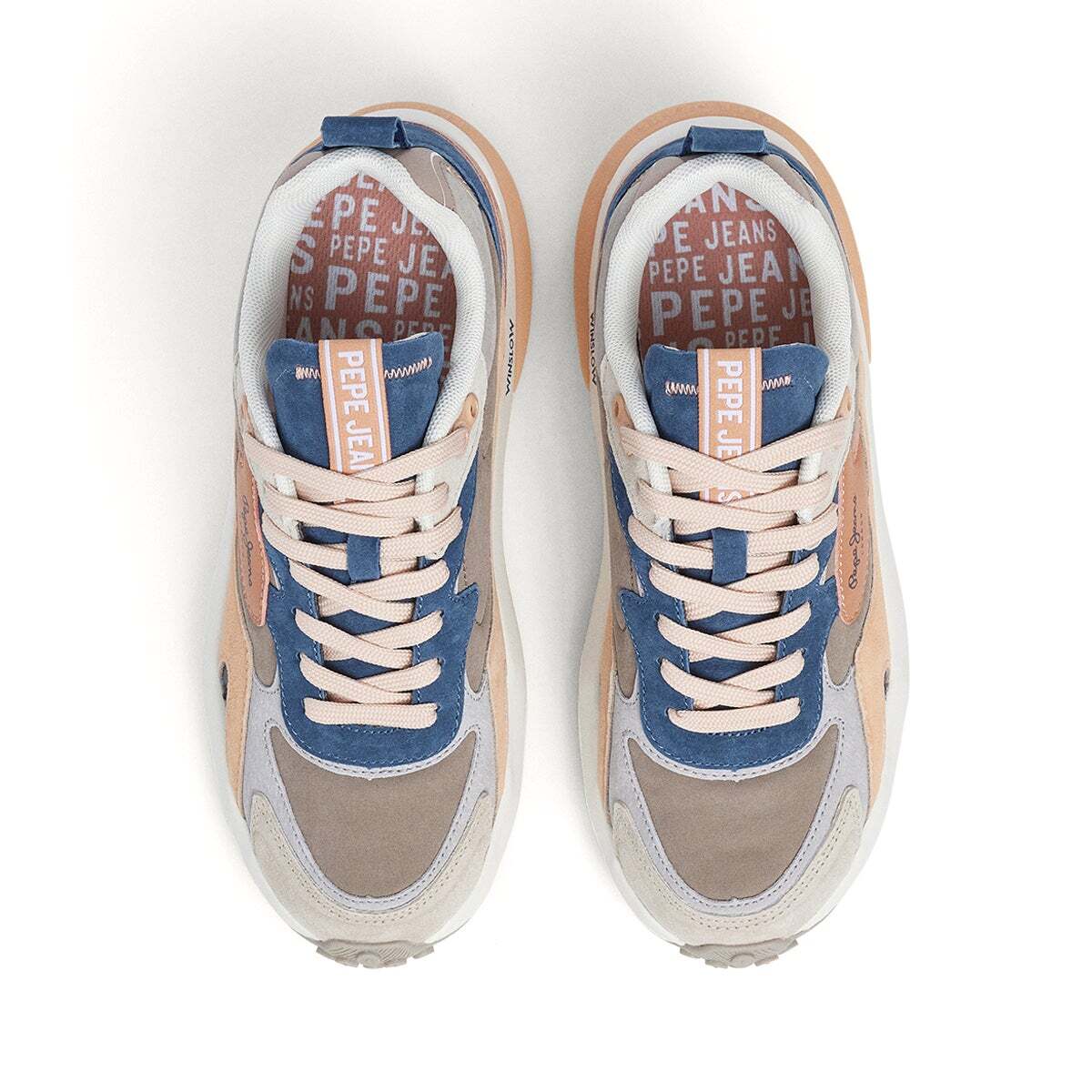 Baskets Avec Détails À Imprimé Animal beige pierre foncée, PEPE JEANS