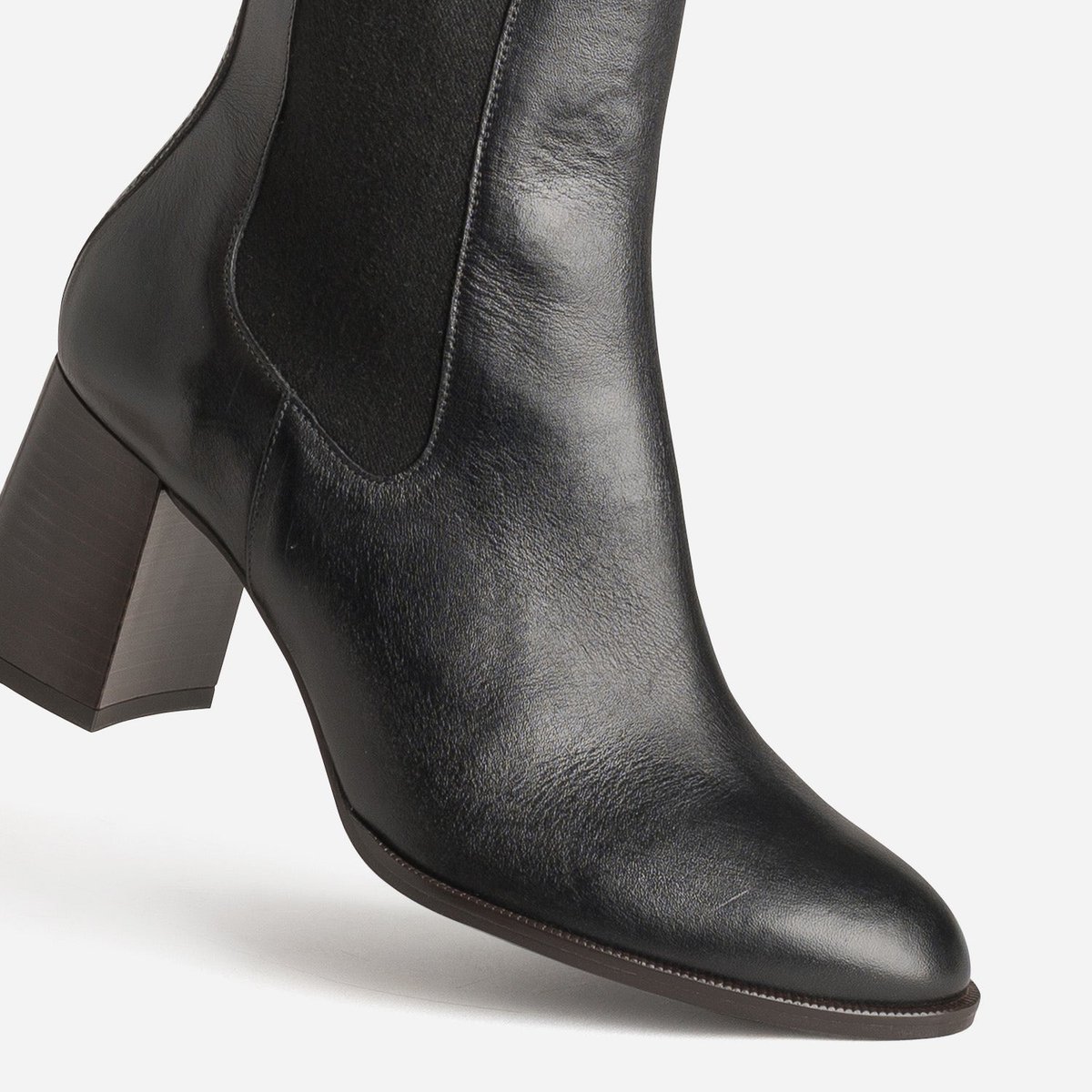 Boots À Talon en cuir CLESIA noir, ERAM