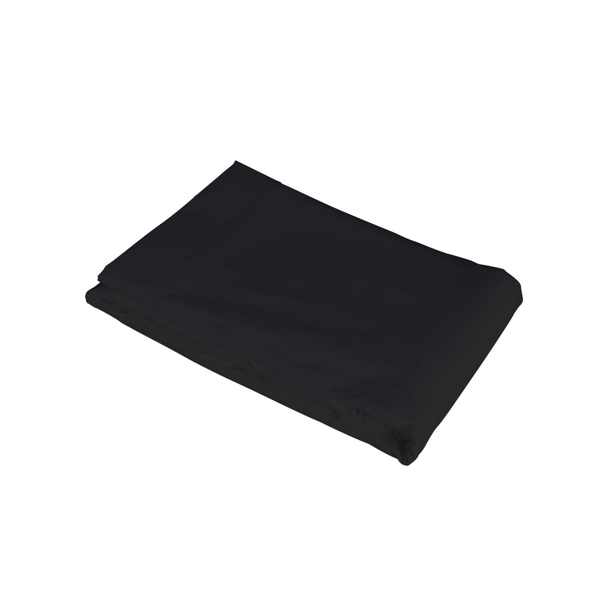 Drap plat coton made in France noir, TERRE DE NUIT