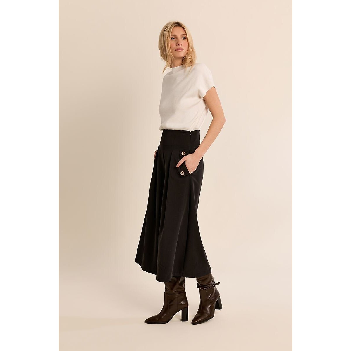 Pantaloni larghi nero , MOLLY BRACKEN