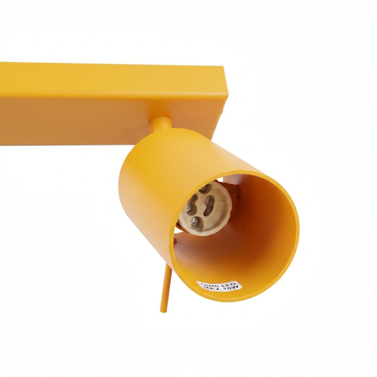 Plafonnier Acier Jaune GU10 6 RING jaune, EDEN