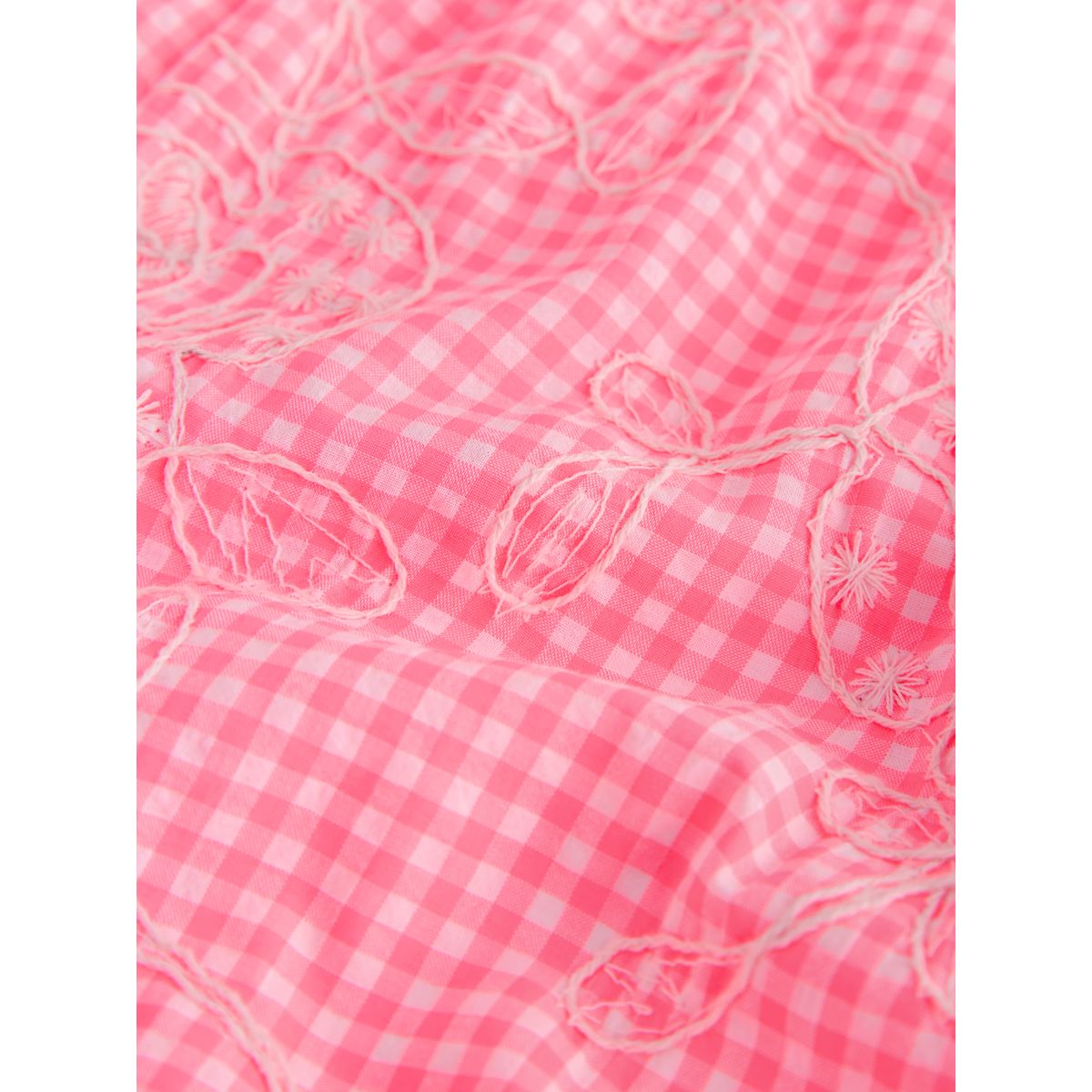 Short à motif vichy et broderies rose fluo/blanc, NEXT
