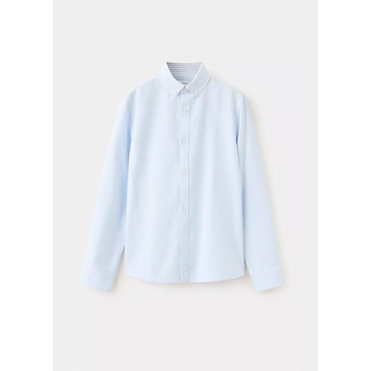 Chemise oxford rayée bleu ciel, MANGO KIDS